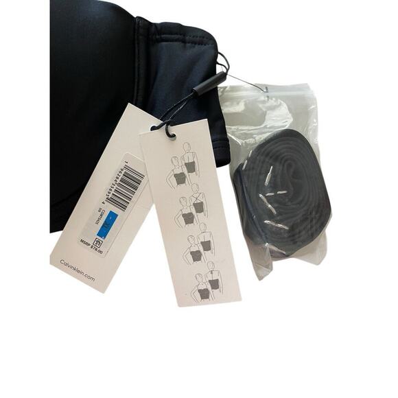 Calvin Klein Black Molded Underwire Balconette Bikini Top Size XL NWT $78‎ - Picture 4 of 5